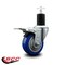 Service Caster 3.5'' Blue Poly Swivel 1-3/4'' Expanding Stem Caster Total Lock Brake SCC-EXTTL20S3514-PPUB-BLUE-134 - alternate 2
